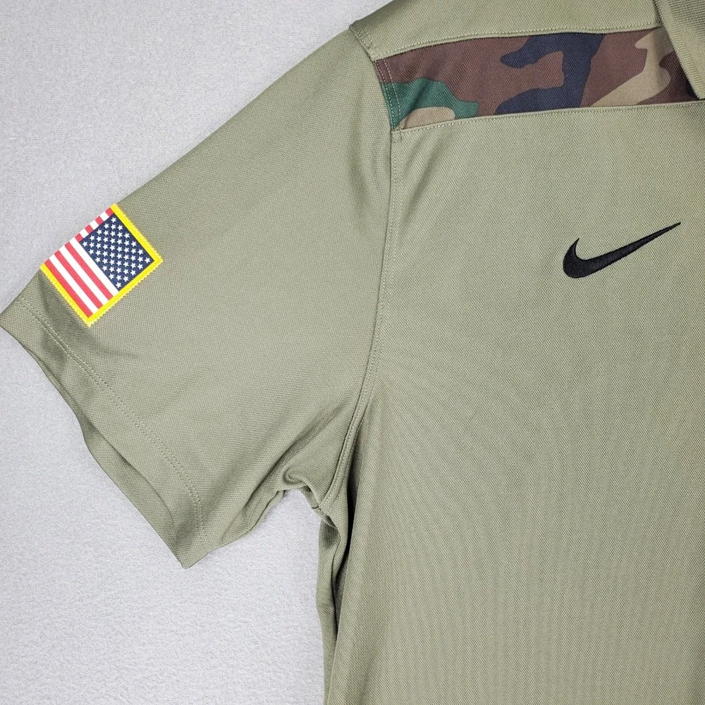 Nike Polo Mens L Olive Green TCU Horned Frogs Military OHT Camo DZ8033-222